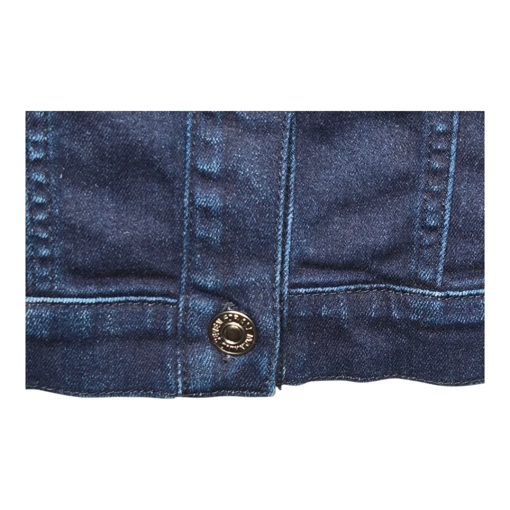 7 For All Mankind Womens Dark Wash Western Rodeo Trucker Denim Jean Dress Large - Picture 5 of 15